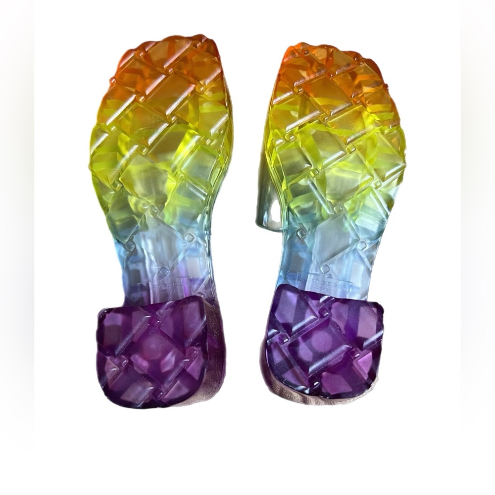 NEW Kurt Geiger London Maddie Rainbow Block Heel Low Platform Slide EU 36 US 6 - Picture 5 of 6